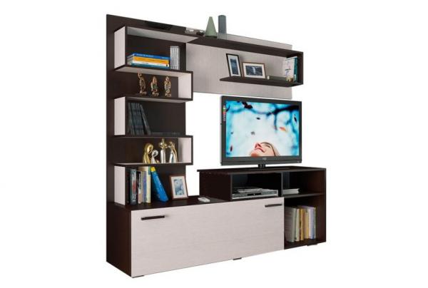 ФН-Стенка для гостиной "Александра-7" Венге/Дуб Млечный